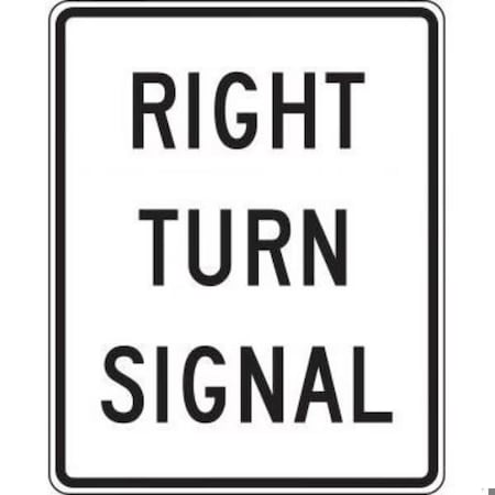 Accuform INTERSECTION SIGN RIGHT TURN SIGNAL FRR472RA FRR472RA